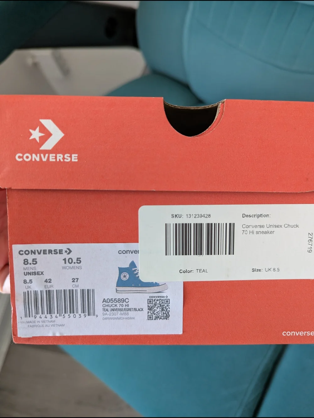 Converse Chuck Taylor All Star High Top Sneakers Teal